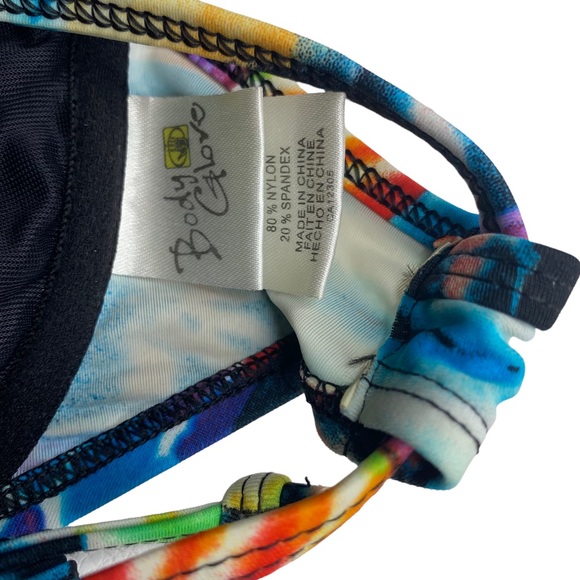 Body Glove ☼ Underwire D Cup 2 Piece String Bikini Set ☼ Mixed Tribal Tie Dye ☼ - Picture 5 of 14